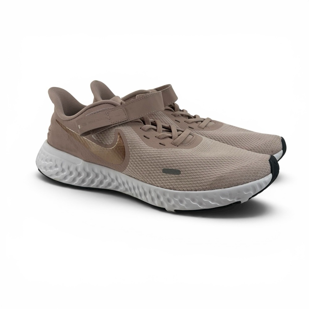 Nike Revolution 5 FlyEase Pink Rose Gold Running Shoes Women's Size 10